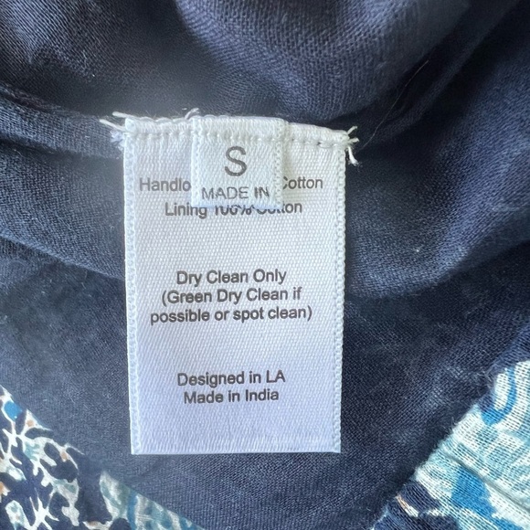 St Roche Yucca Drawstring Jogger Pants in Navy Floral Womens Small - Picture 4 of 7